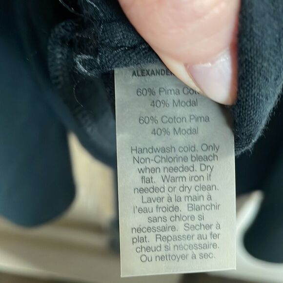 T by Alexander Wang black cotton cardigan long size small - Picture 8 of 10